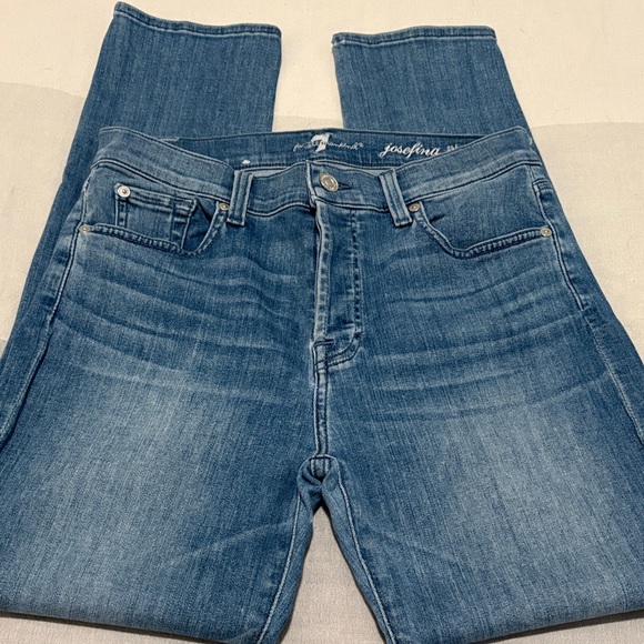 7 For All Mankind Josefina skinny boyfriend jeans. SZ 27. - Picture 2 of 4